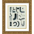 thumbnail image 1 of Popp, Grace 26x32 Gold Ornate Wood Framed with Double Matting Museum Art Print Titled - Modern Marks I, 1 of 4