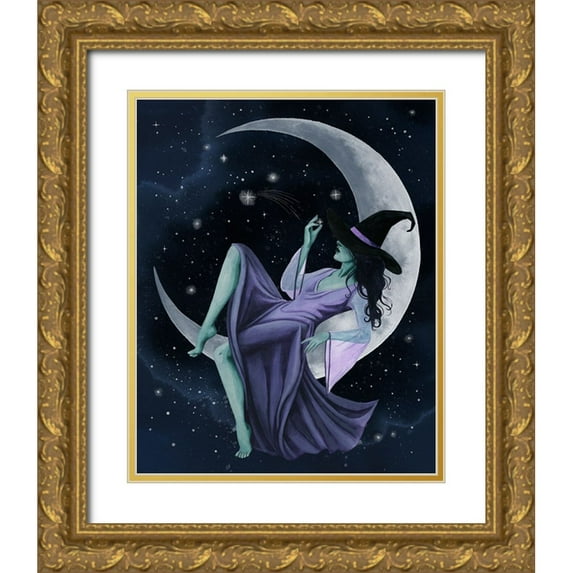 Popp, Grace 26x32 Gold Ornate Wood Framed with Double Matting Museum Art Print Titled - Star Sorceress I