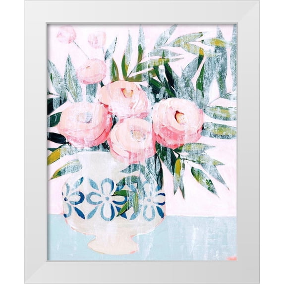 Popp, Grace 26x32 White Modern Wood Framed Museum Art Print Titled - Bleached Bouquet I