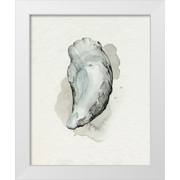 Popp, Grace 26x32 White Modern Wood Framed Museum Art Print Titled - Oysters on the Bay II