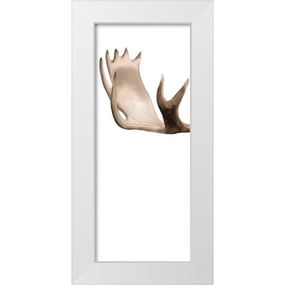 Popp, Grace 8x14 White Modern Wood Framed Museum Art Print Titled - Triptych Moose I