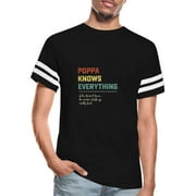 Poppa Knows Everything Funny Father'S Day Gift Vintage Sport T-Shirt Unisex Tee