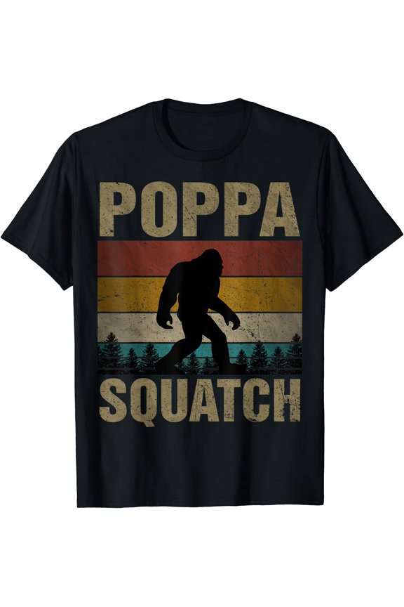 Poppa Squatch Bigfoot Poppa Sasquatch Yeti Family Matching T-Shirt, Unisex T-Shirt