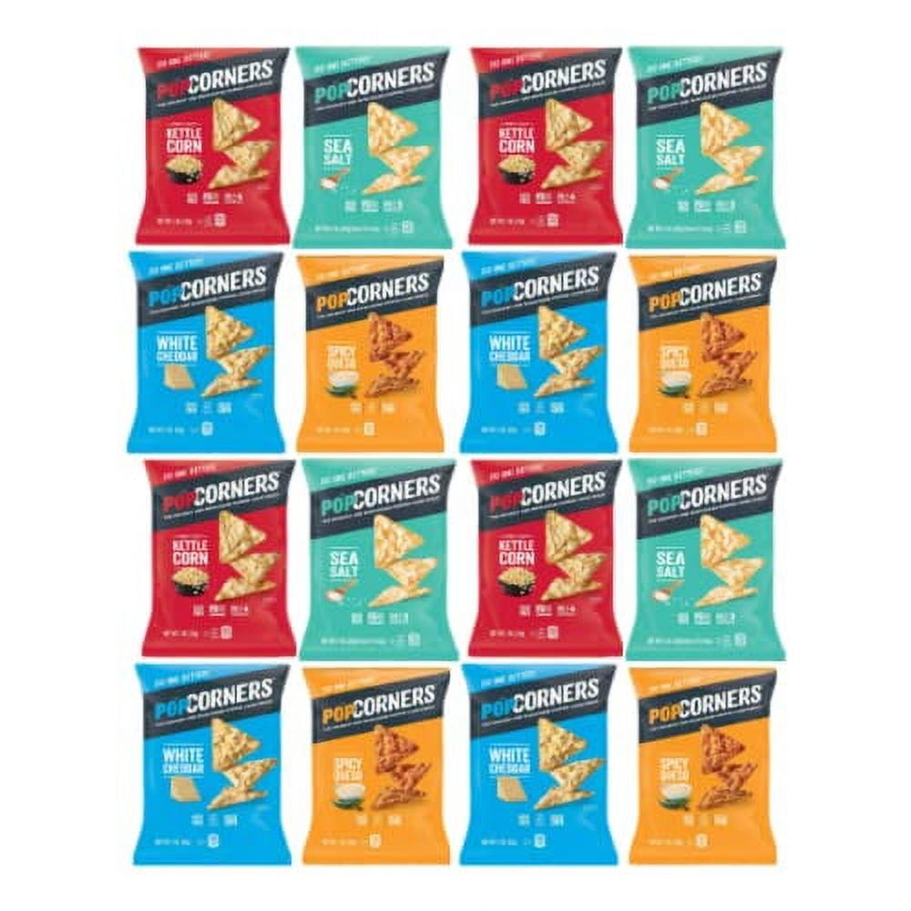 Popped Corn Gluten Free Chips, Kettle Corn, Spicy Queso, Sea Salt