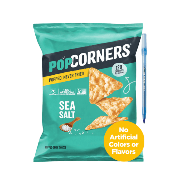 Popped-Corn Snack, Sea Salt Flavored 3 oz