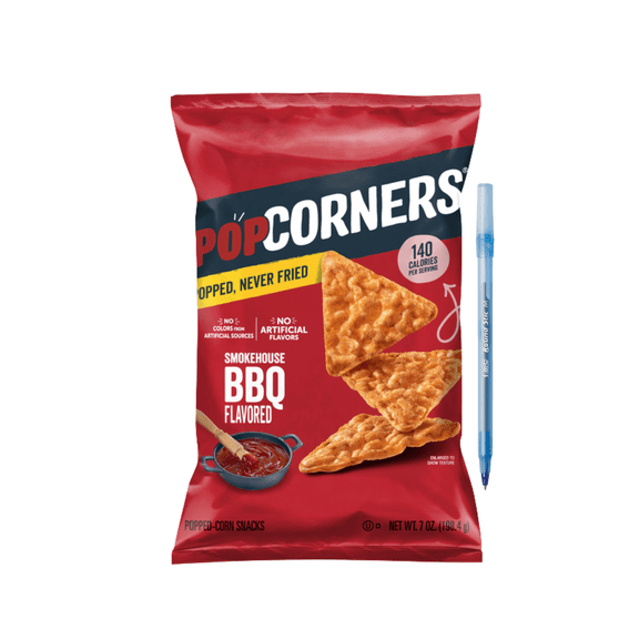 Popped Corn Snacks Smokehouse BBQ Flavored, 7 oz
