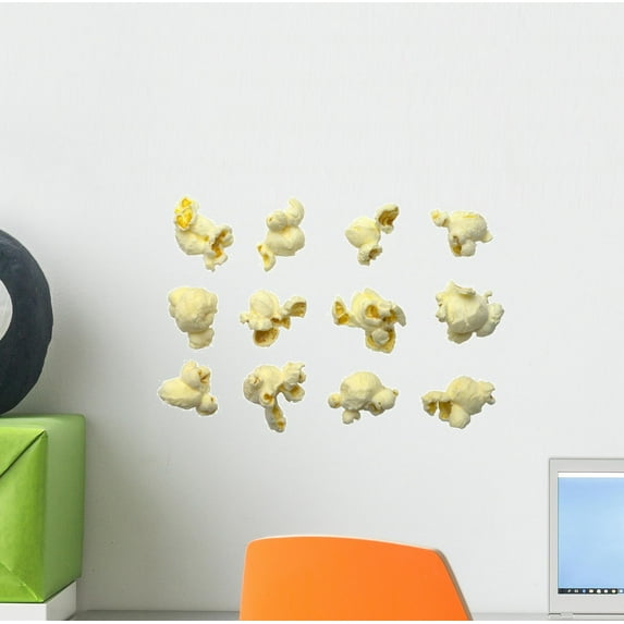 Popped Popcorn Wall Decal Sticker Set Wallmonkeys Peel and Stick Graphic (12 in W x 8 in H) WM502969
