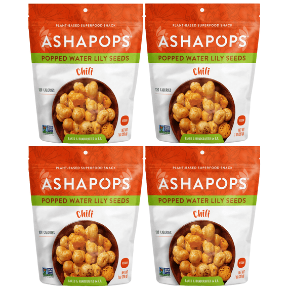 Popped Water Lily Seeds by AshaPops - Chili (4-Pack)