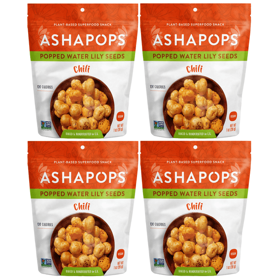 Popped Water Lily Seeds by AshaPops - Chili (4-Pack)