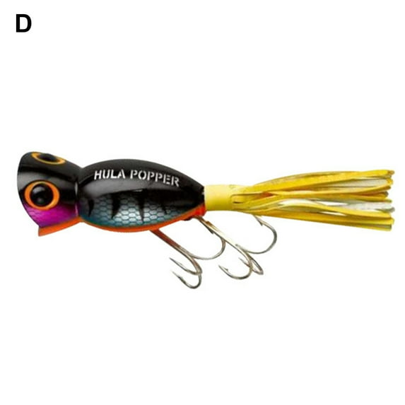 Popper Fishing Lure Skirt Design With Treble Hook - 2in 11g Pike Wobbler Jig Topwater Floating Artificial Hard Bait Carp Trout Sea Fishing Tackle (1PC)