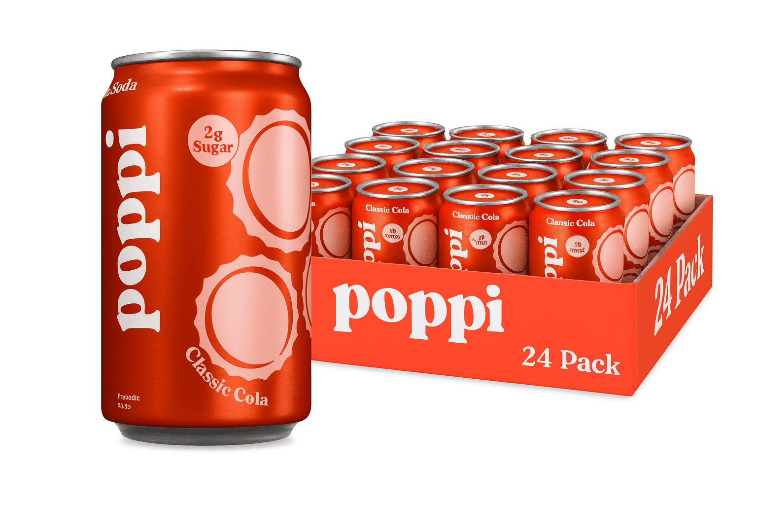 24 pack) poppi Classic Cola 7.5oz Mini Can - Walmart.com