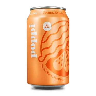 Poppi Orange Cream Prebiotic Soda, 12 oz, 1 Pack Can