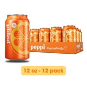 (12 pack) Poppi Orange Prebiotic Soda, 12 oz, 1 Pack Can