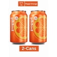 thumbnail image 1 of Poppi Orange Prebiotic Soda, 12 oz, 2- Cans, 1 of 6
