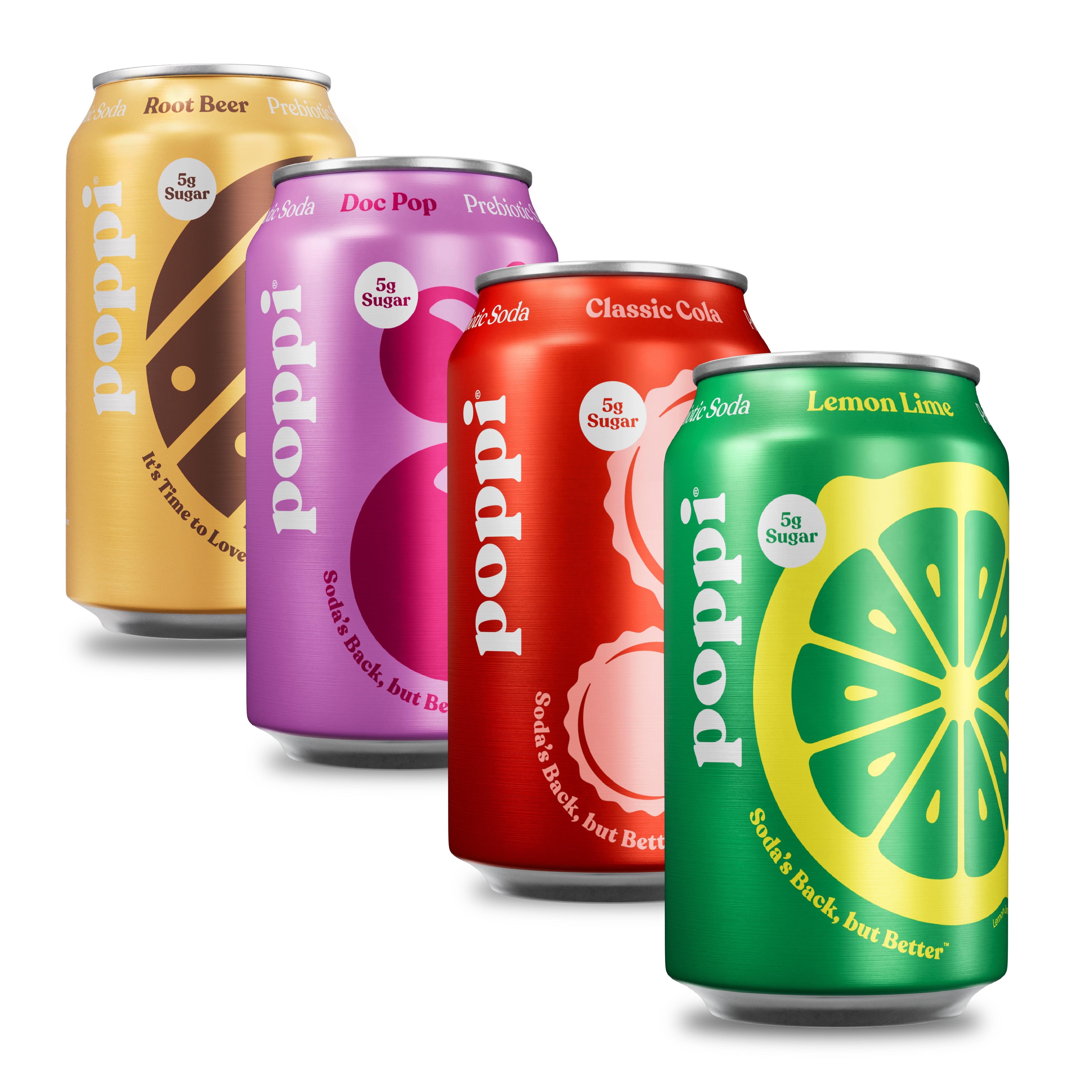 Poppi Prebiotic Soda, Classics Variety Pack, 12 oz, 12 Pack Cans
