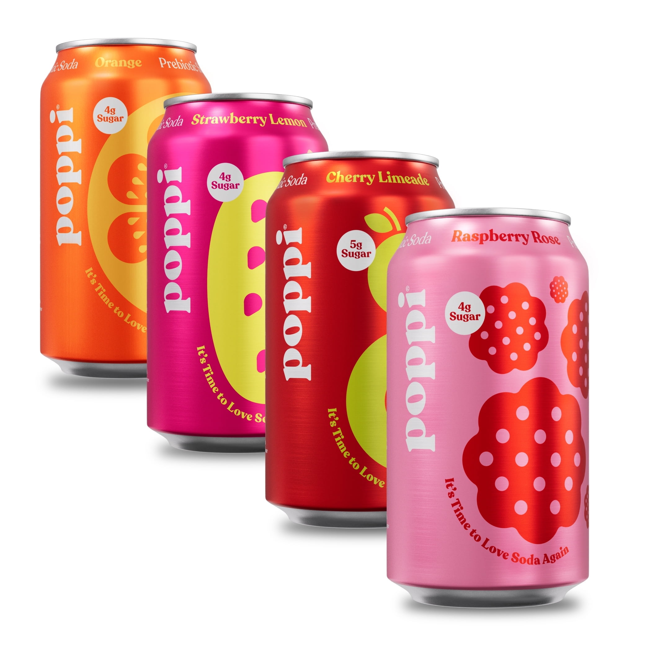 Poppi Prebiotic Soda, Short List Variety Pack, 12 oz, 12 Pack Cans