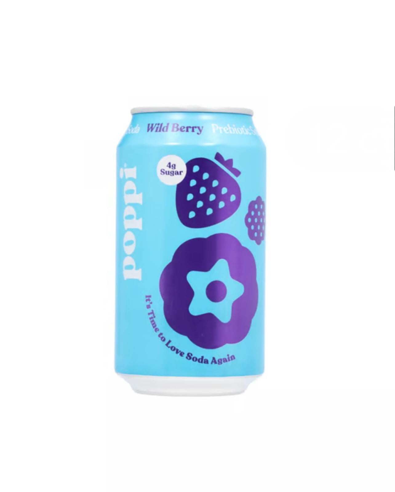 Poppi Prebiotic Soda, Wild Berry, 12 fl oz Can