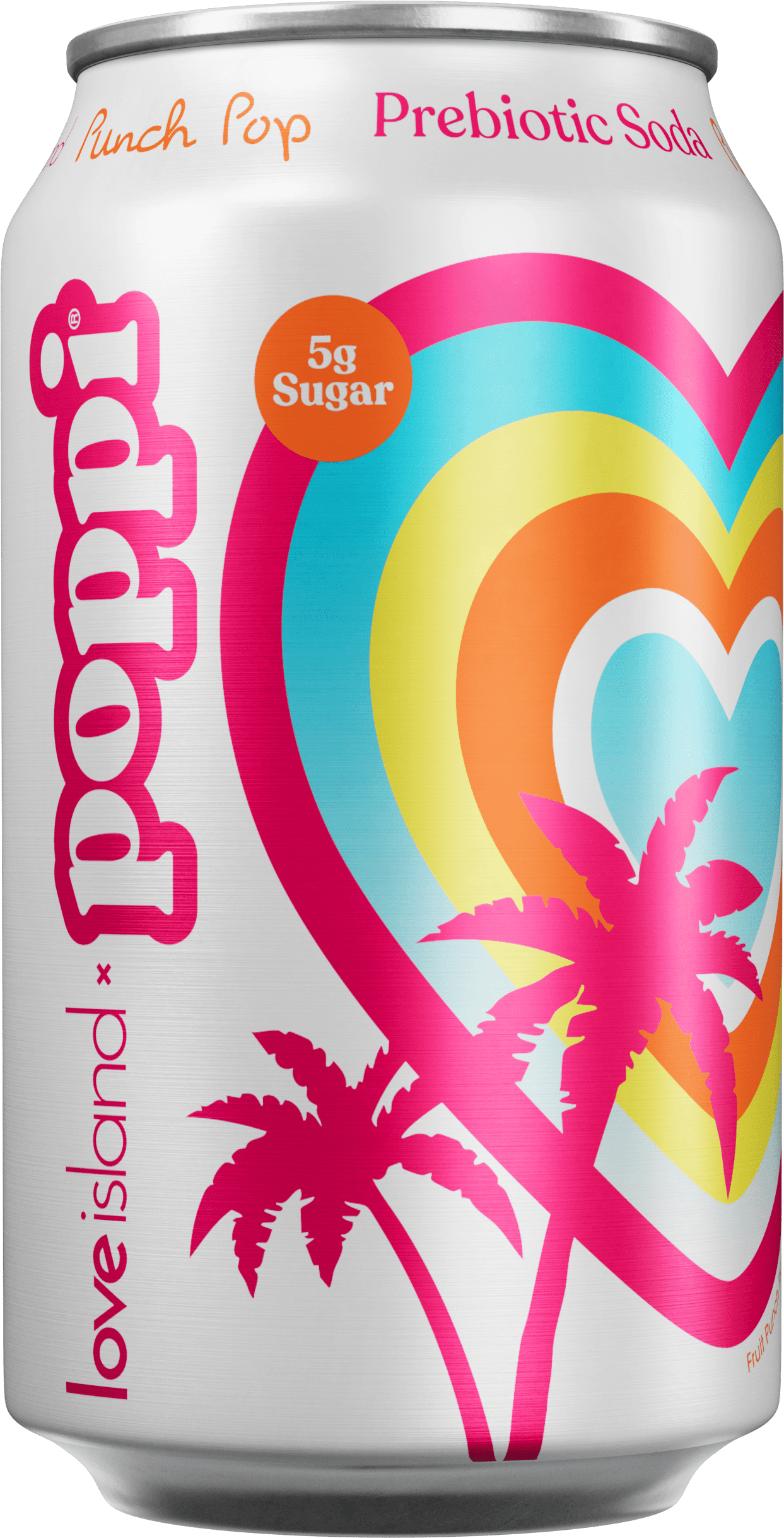 poppi Prebiotic Soda, Punch Pop, 12 oz Cans, 12 Pack, Low Sugar