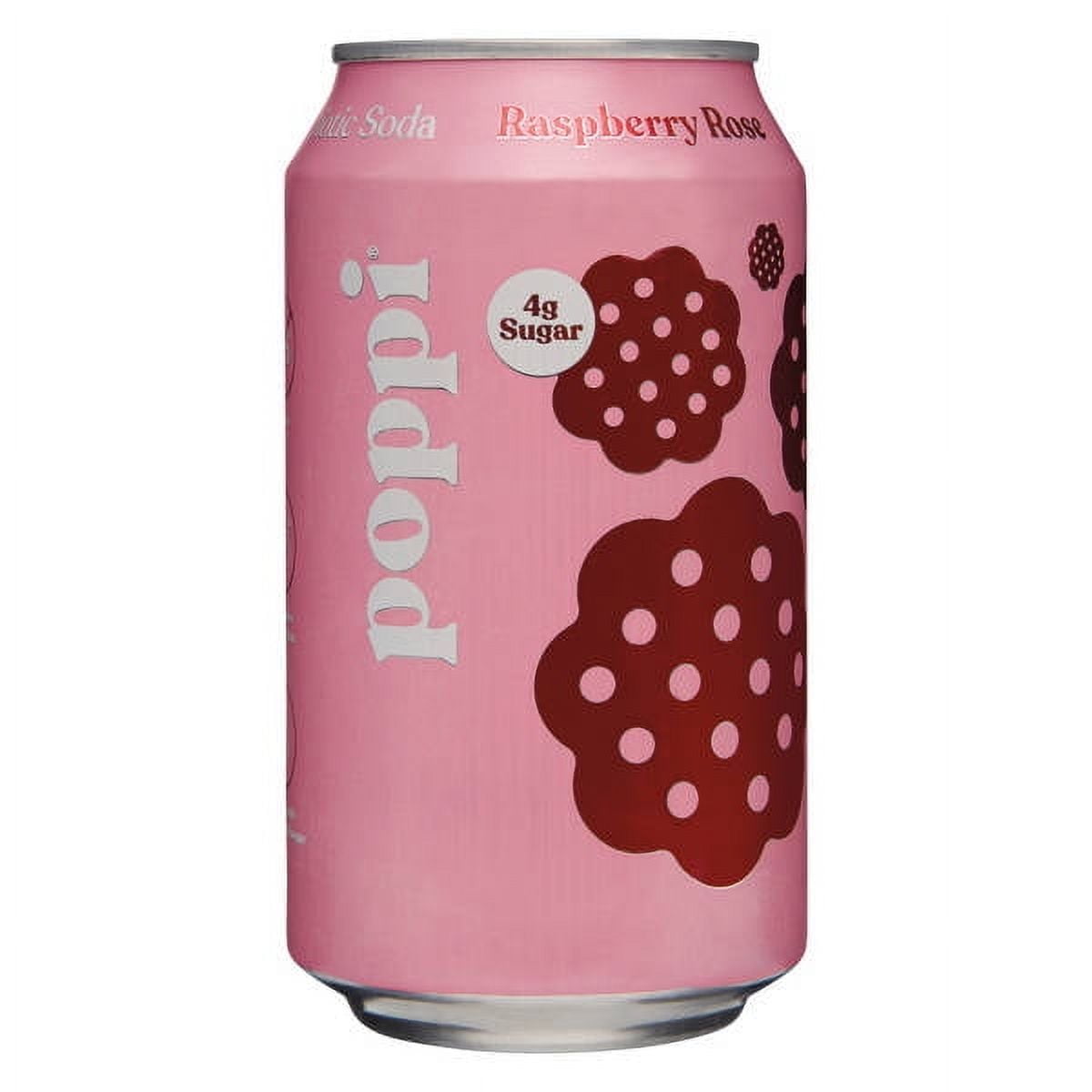Poppi Raspberry Rose Flavor Soda Can, 12 fl oz - Pack of 2 - Walmart.com