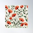 thumbnail image 1 of Poppie'S Pattern Poster Wall Art, Modern Wall Decor For Living Room Bedroom, 17x17 UNFRAMED, 1 of 3