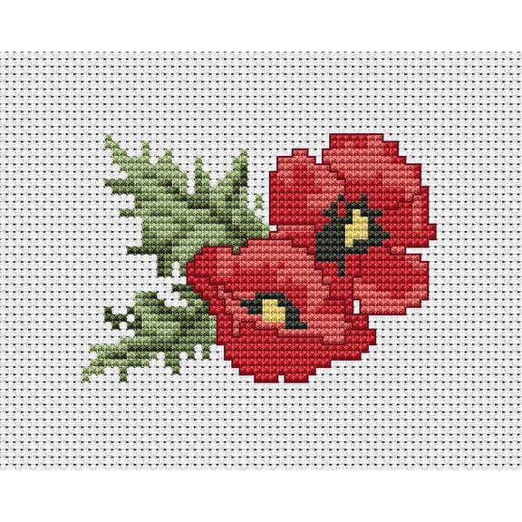 Cross-Stitch Kit: Poppies by Luca-S