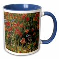 thumbnail image 1 of 3drose, Poppies by Robert Vonnoh Impressionist Flower Garden, 11oz Two-tone Blue Mug, 1 of 6