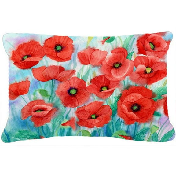 Poppies Fabric Decorative Pillow