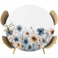 thumbnail image 1 of Poppies Floral Round Tablecloth 55-60 Inch Round Fitted Table Cloth with Elastic Edge, Spring Botanical Flowers Summer Waterproof Table Cover Protector for Outdoor Picnic Party Dining, 1 of 6