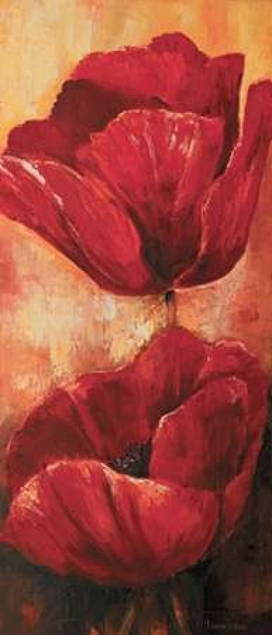 Poppies I Canvas Art - Lenna Lotus (10 x 20)