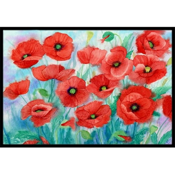 Poppies Indoor or Outdoor Mat, 24 x 36