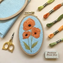 Mushroom Trio - Intermediate Embroidery DIY Craft Kit