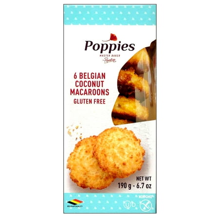Poppies Macaroons, Belgian, Large, Coconut