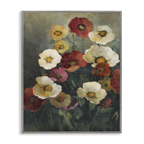 Stupell Industries Poppies at Dawn Painting Gray Framed Giclee Art, design by Carol Robinson, 14 x 11