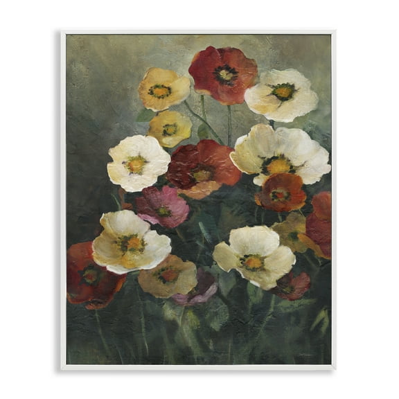Stupell Industries Poppies at Dawn Painting White Framed Giclee Art, design by Carol Robinson, 30 x 24