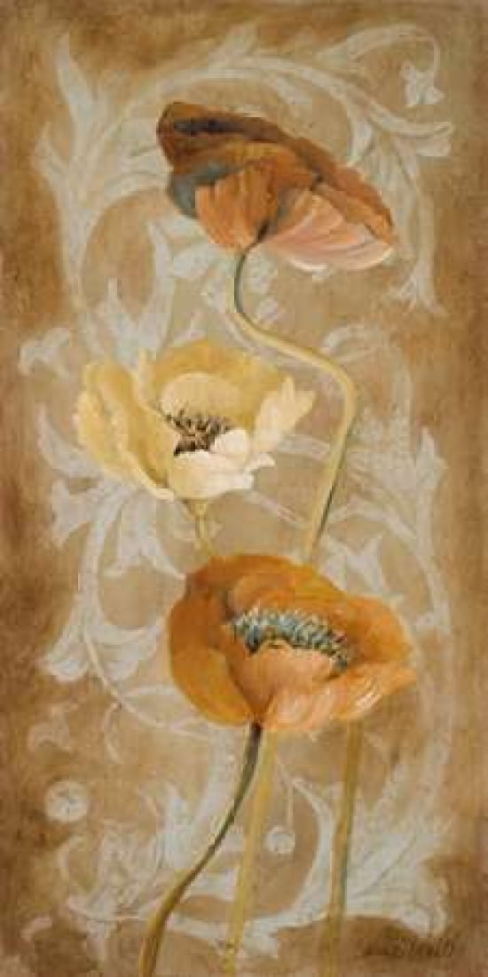 Poppies de Brun I Canvas Art - Lanie Loreth (10 x 20)