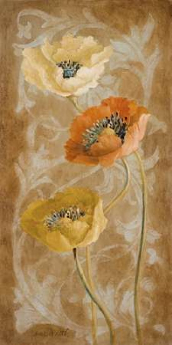 Poppies de Brun II Canvas Art - Lanie Loreth (24 x 48)