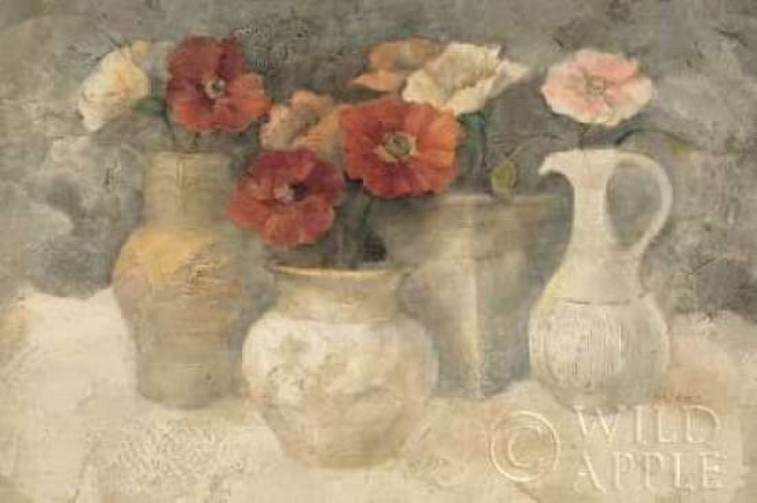 Poppies in White Canvas Art - Albena Hristova (24 x 36)