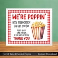 thumbnail image 1 of Poppin with Appreciation 5x7, 8x10 Sign, Thank You for All You Do, Red Gingham Popcorn Bar, Teachers Nurses Employees PTA PTO You Print, Unframed Paper Poster 11x14in, 1 of 4