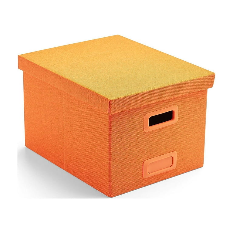 1 Legal Orange Poly Document Boxes