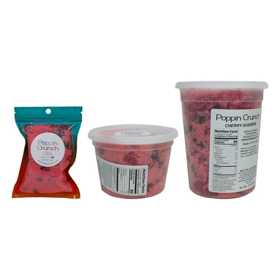 Poppin Crunch Cherry Gummy Candy Snacks 1 - 2 LBS