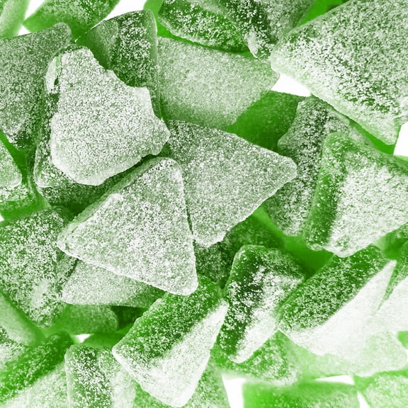 Poppin Crunch Sugar Free Mega Sour Candy Triangles, Lime, 4 oz