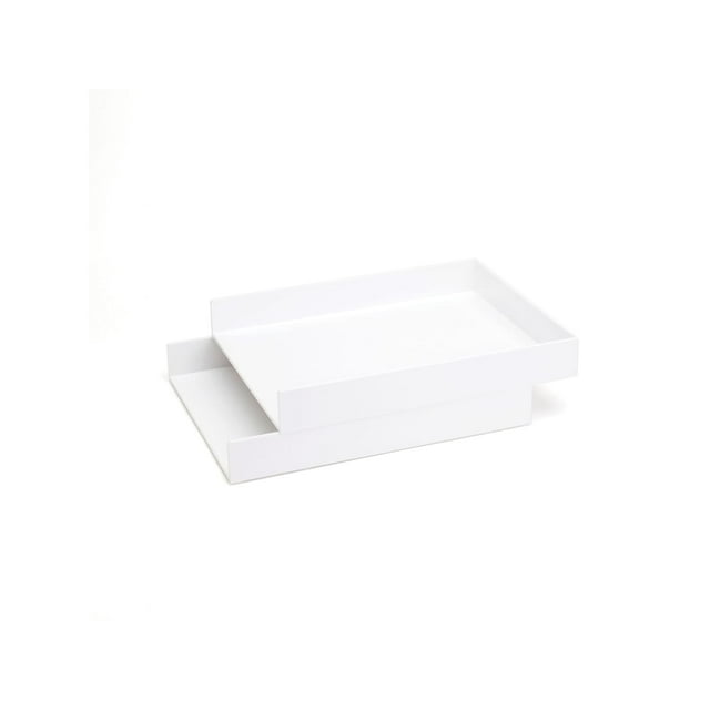 Poppin Front Loading Letter Trays White 2/Pack 100212