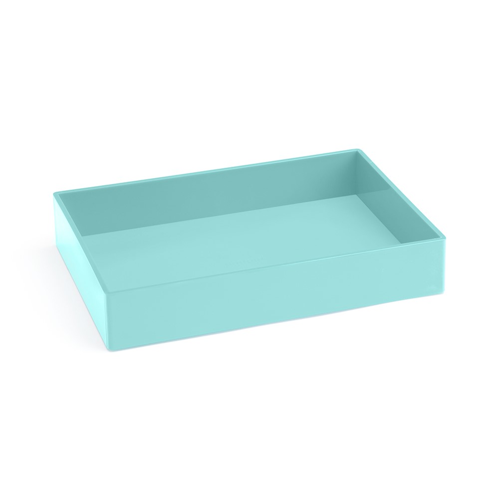Poppin Medium Accessory Tray, Aqua