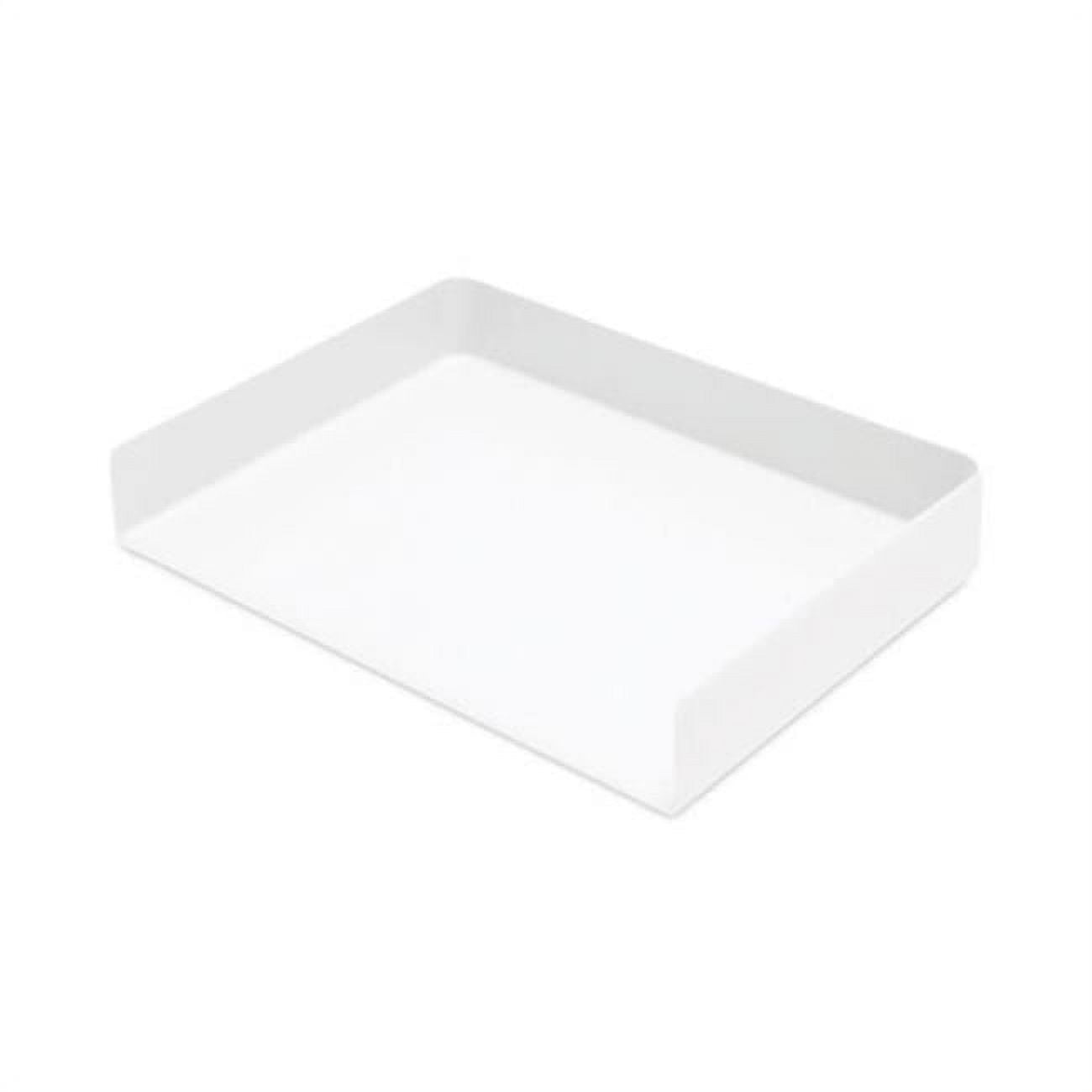 Poppin PPJ107723 Landscape Stackable Letter Trays, White