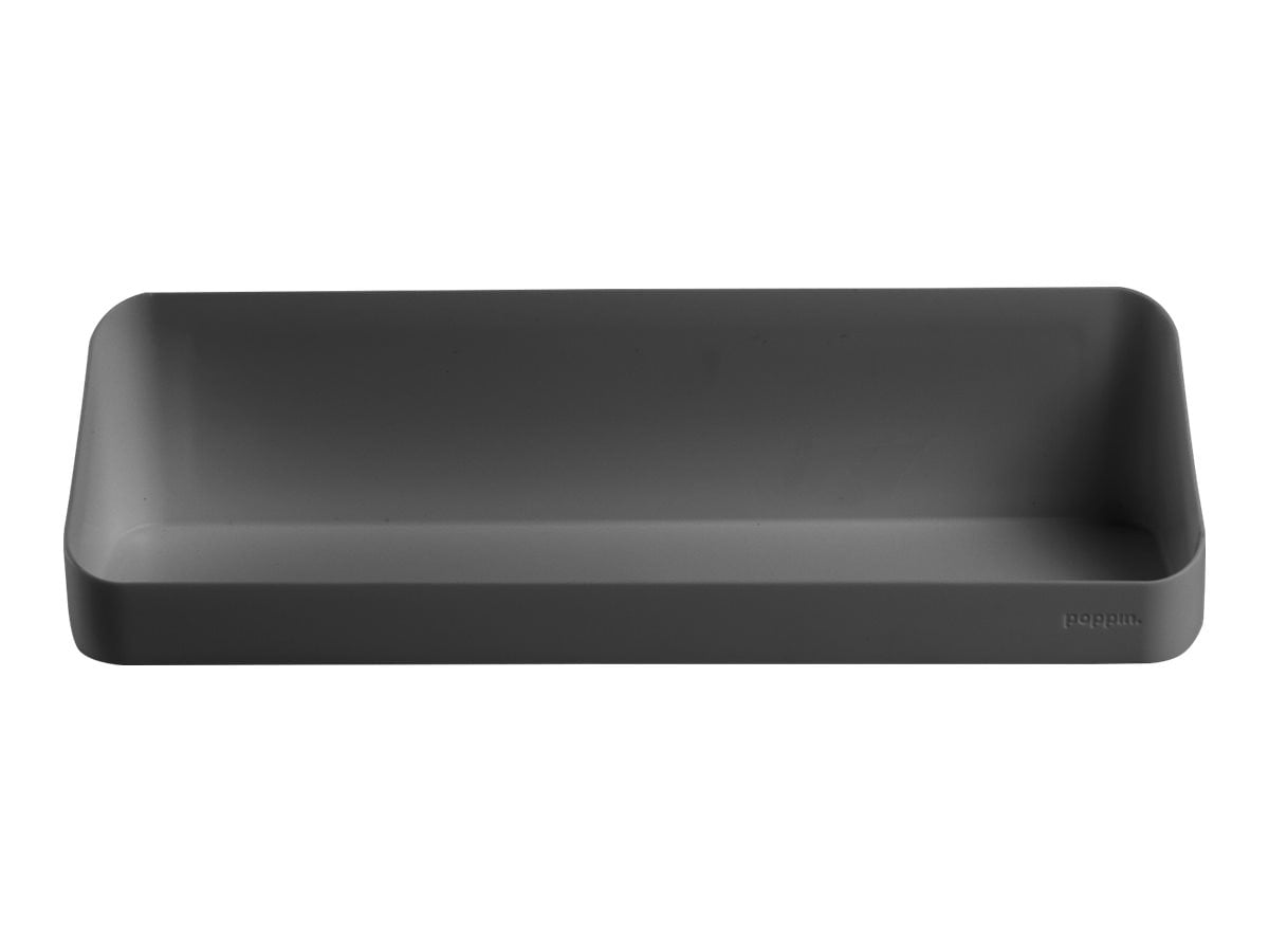 Poppin Dark Gray Polystyrene Wall Shelf with Mounting Kit
