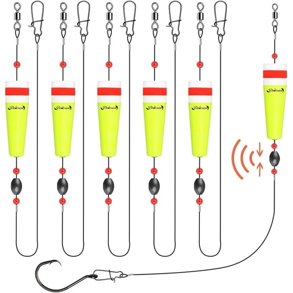 Popping Cork Float Rig Weighted Fishing Bobbers Floats Fishing Corks Popping Corks for Saltwater Freshwater Fishing Tackle with 3 Size