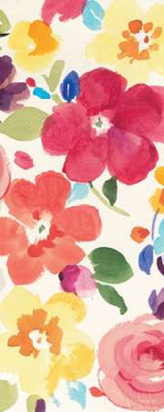 Popping Florals III Canvas Art - Danhui Nai (10 x 20)