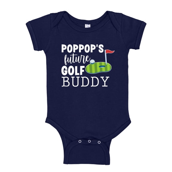 Poppop's Future Golf Buddy Baby Bodysuit One Piece 18 mo Navy Blue