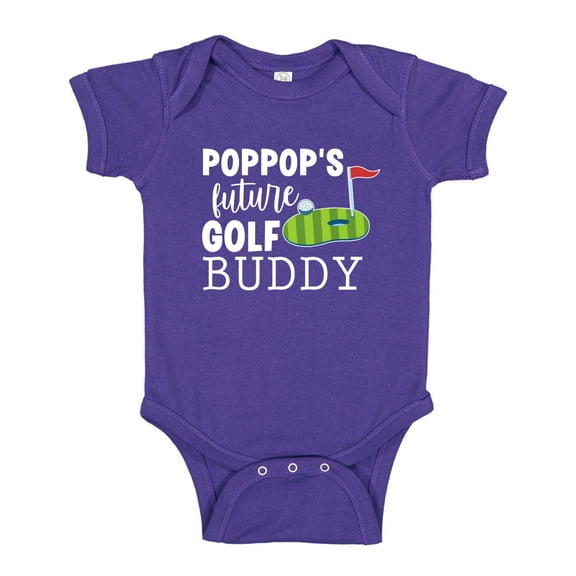 Poppop's Future Golf Buddy Baby Bodysuit One Piece 18 mo Purple
