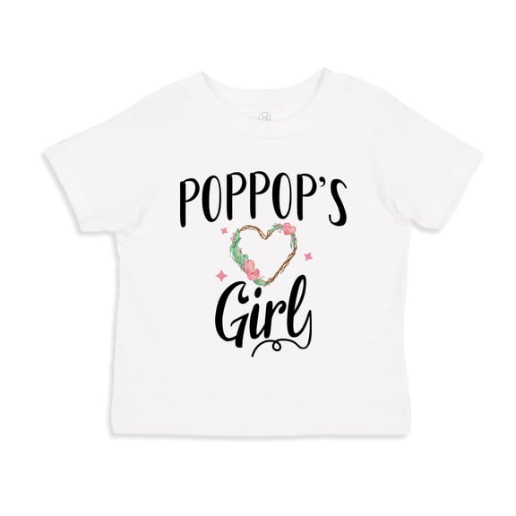 Poppop's Girl Toddler T-Shirt 2T White